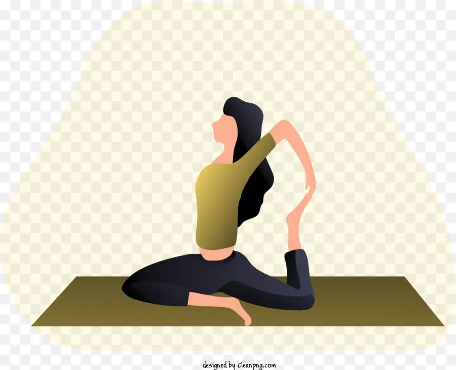 Dessin Animé，Pose De Yoga PNG