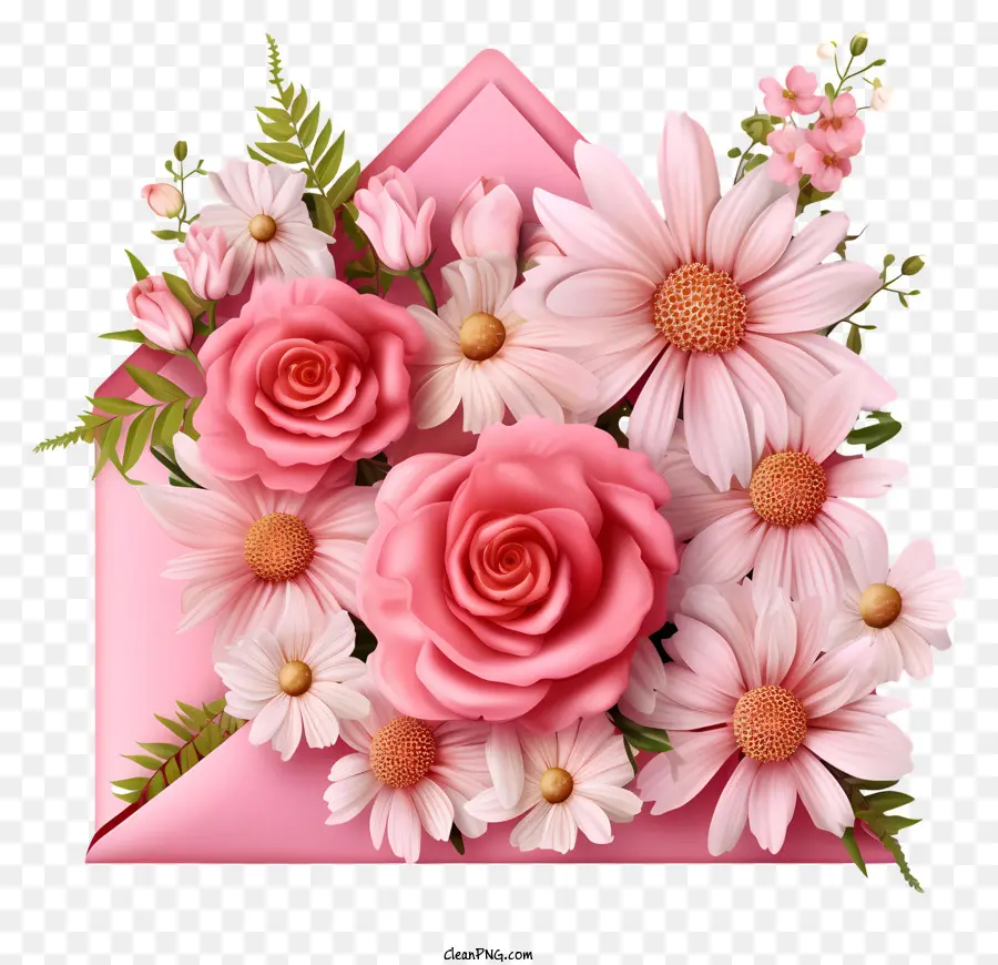 Enveloppe，Enveloppe Rose PNG