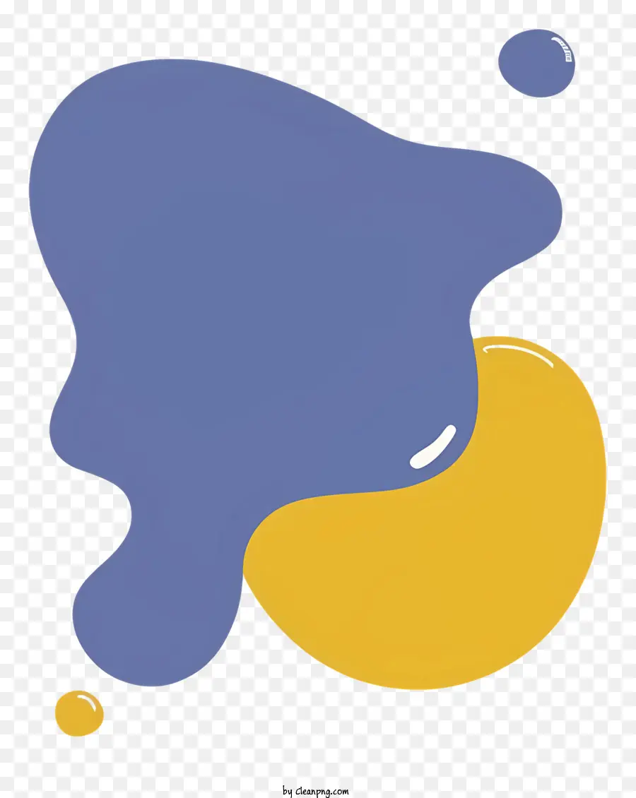 Dessin Animé，Liquide Jaune Et Bleu PNG