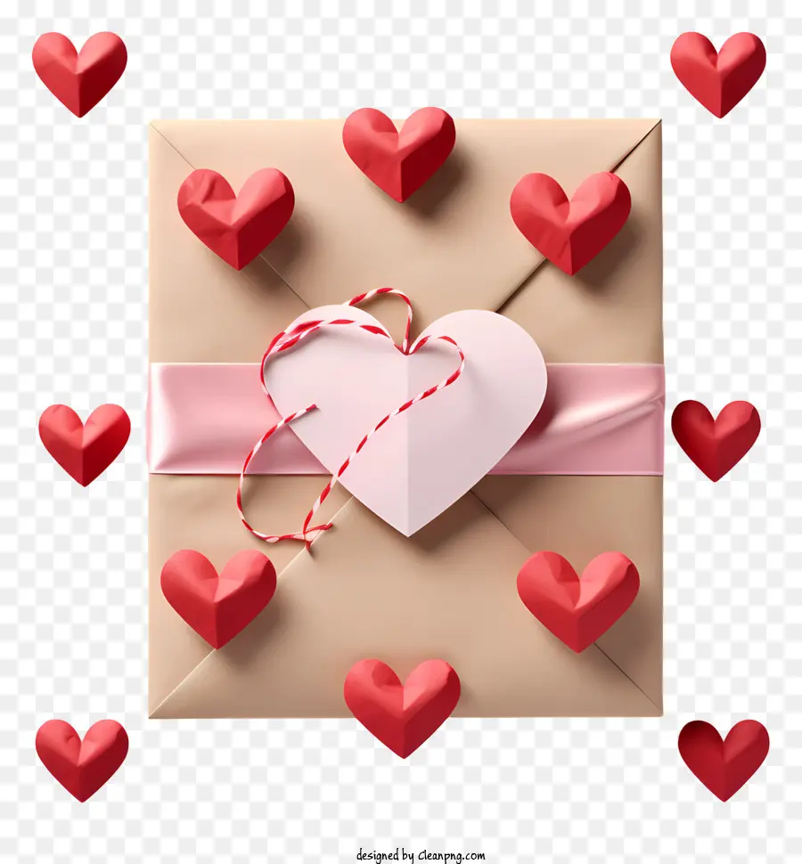 Enveloppe，Heartshaped Cadeau PNG