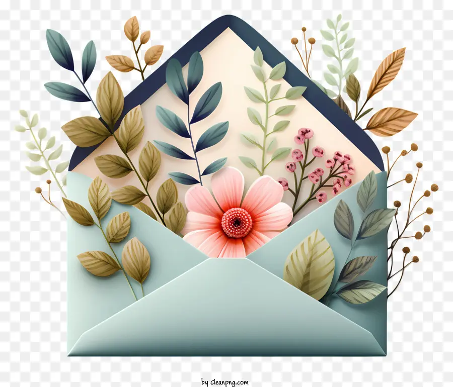 Enveloppe，Enveloppe Florale PNG