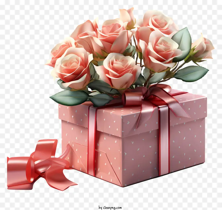 Coffret Cadeau，Bouquet De Fleurs PNG