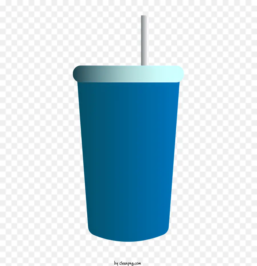 Tasse En Plastique Bleu，La Paille De La Coupe Du PNG