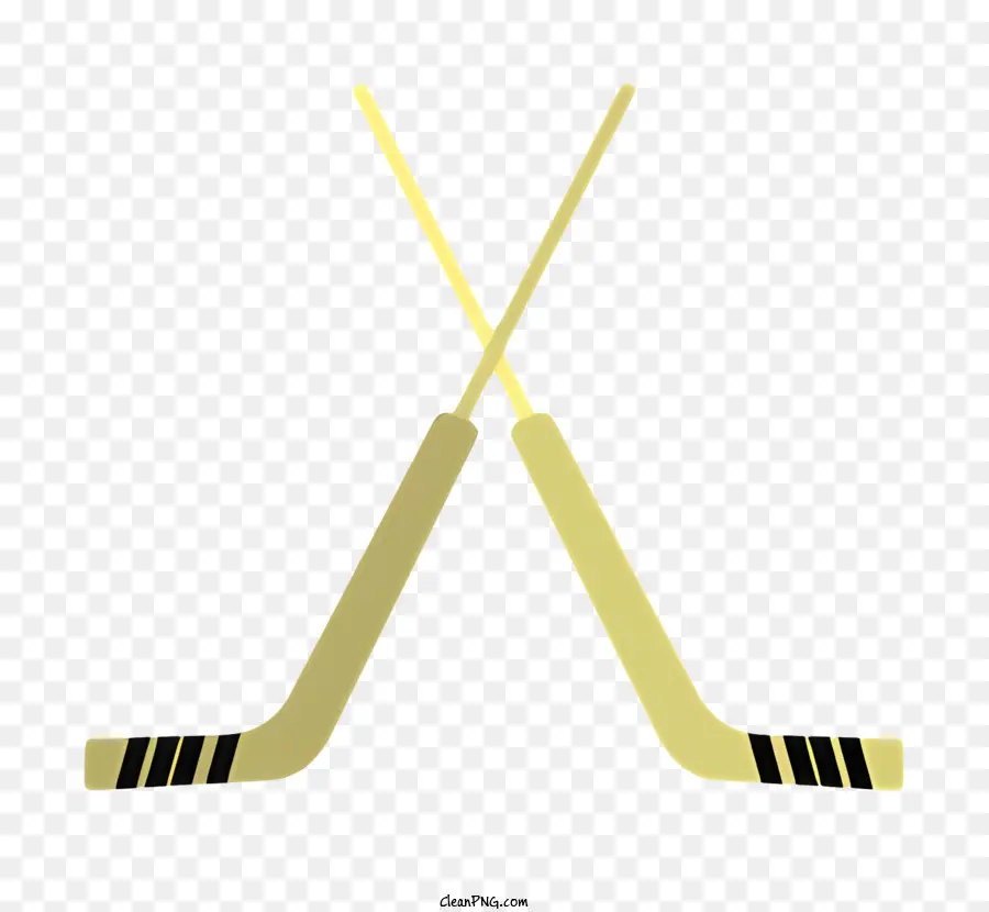 Bâton De Hockey En Or，Bâtons De Hockey Croisés PNG