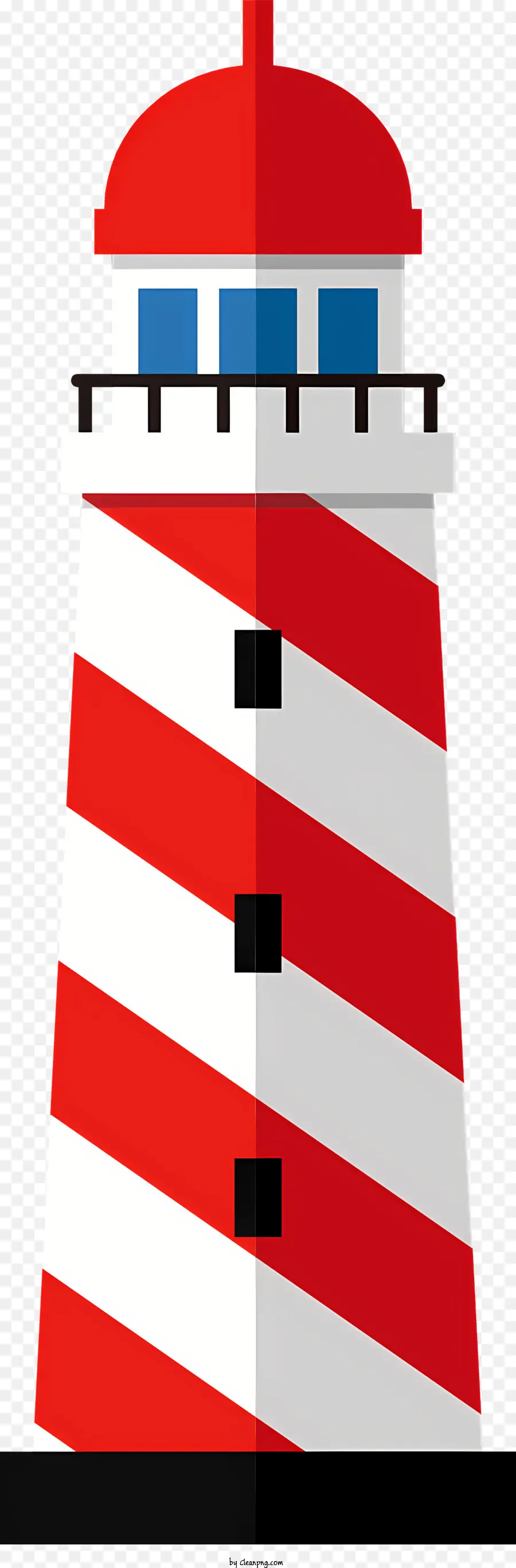 Phare，Rayé Rouge Et Blanc PNG