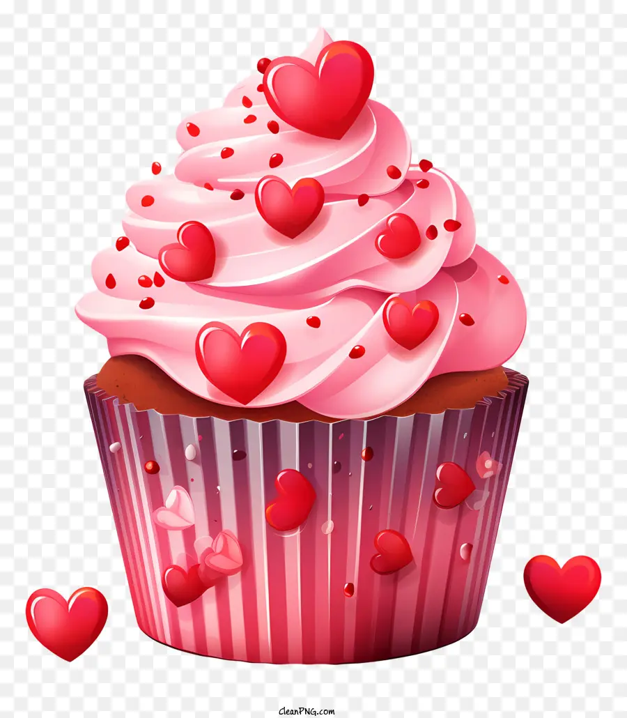 Cupcake，Glaçage Rouge PNG