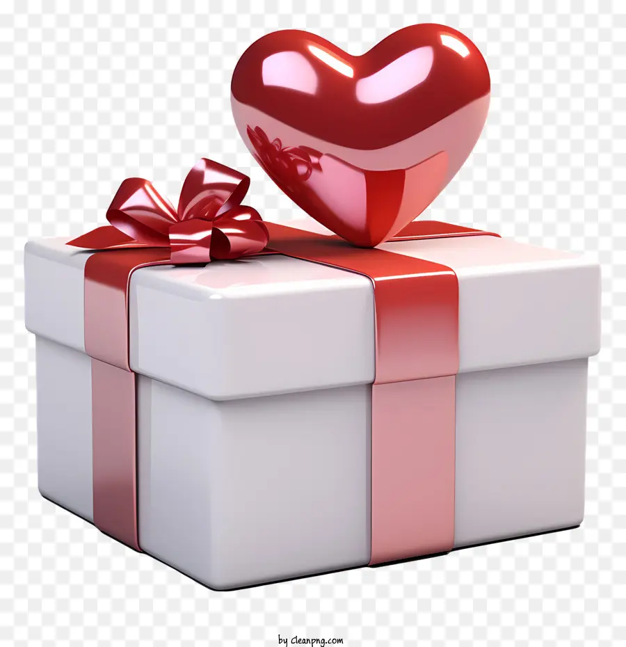 Boîte Cadeau，Forme Du Coeur Rouge PNG