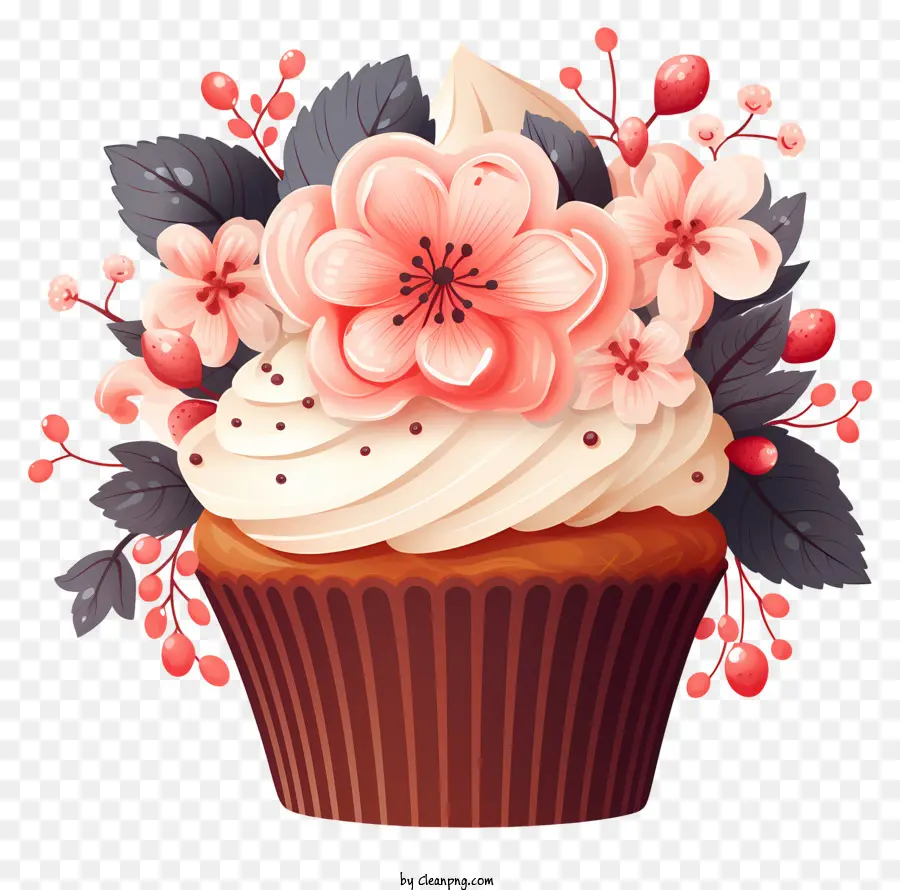 Cupcake，Arrangement Floral PNG