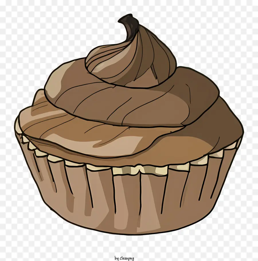 Dessin Animé，Cupcake Chocolat PNG