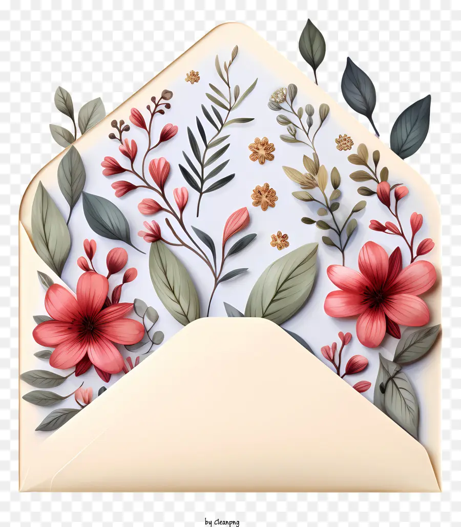 Enveloppe，Enveloppe Florale PNG