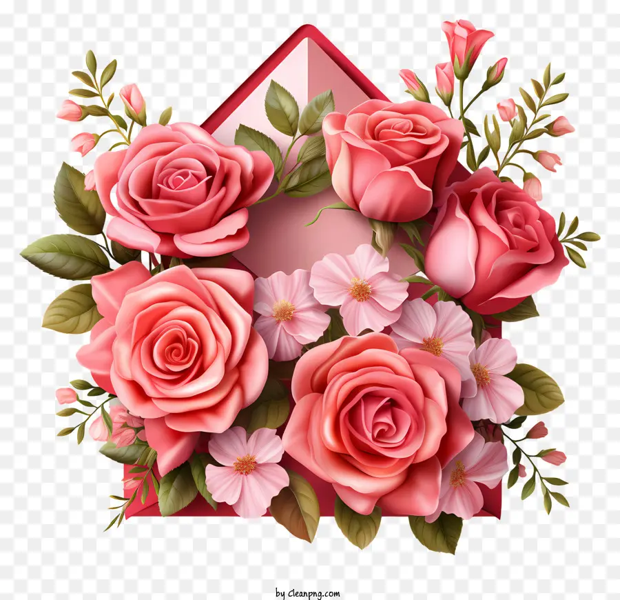 Enveloppe，Arrangement De Fleurs PNG