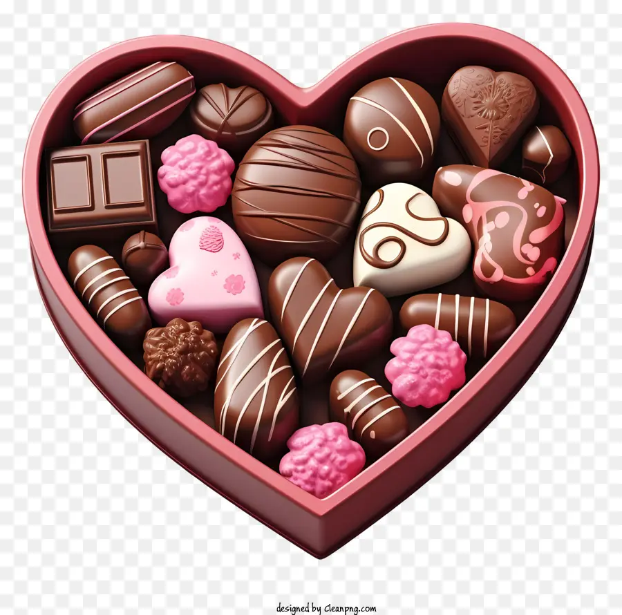 Chocolat，Heartshaped Boîte PNG