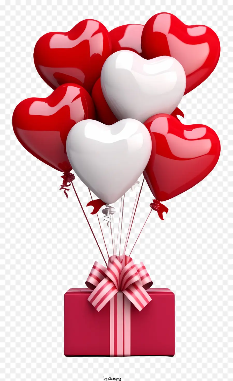 Ballon Cadeau Réaliste 3d Valentine，Ballon Arrangement PNG