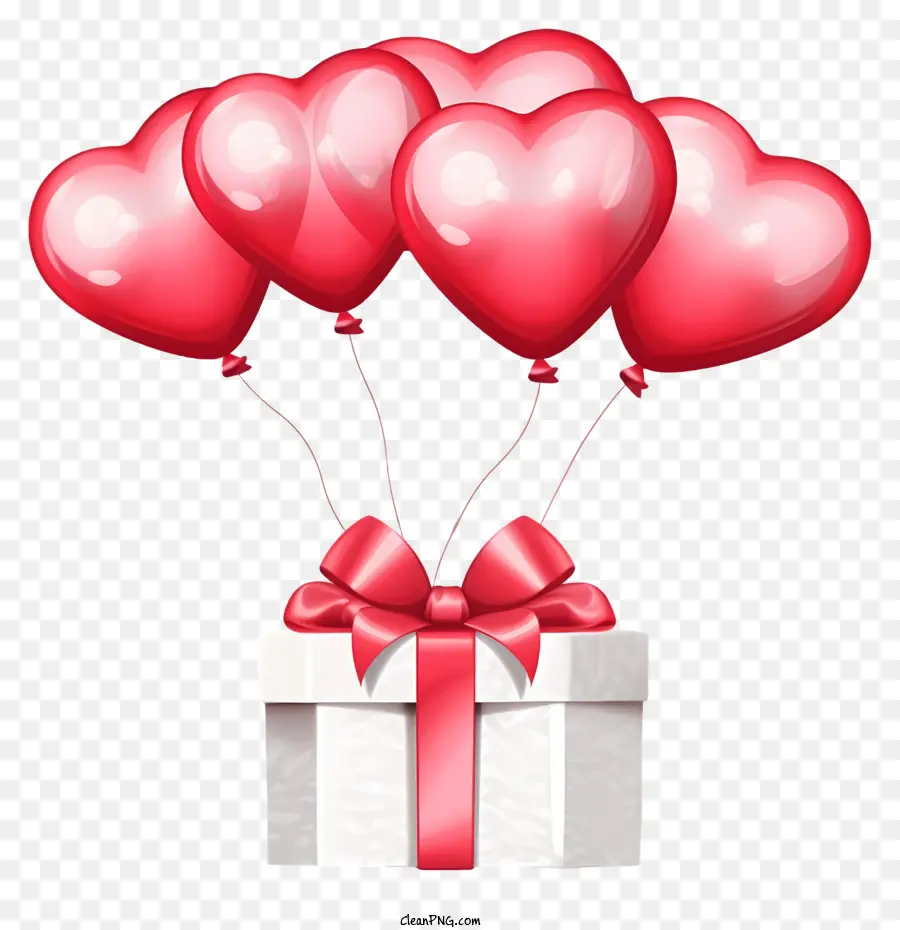 Croquis Ballon Cadeau Saint Valentin，Ballons Coeur PNG