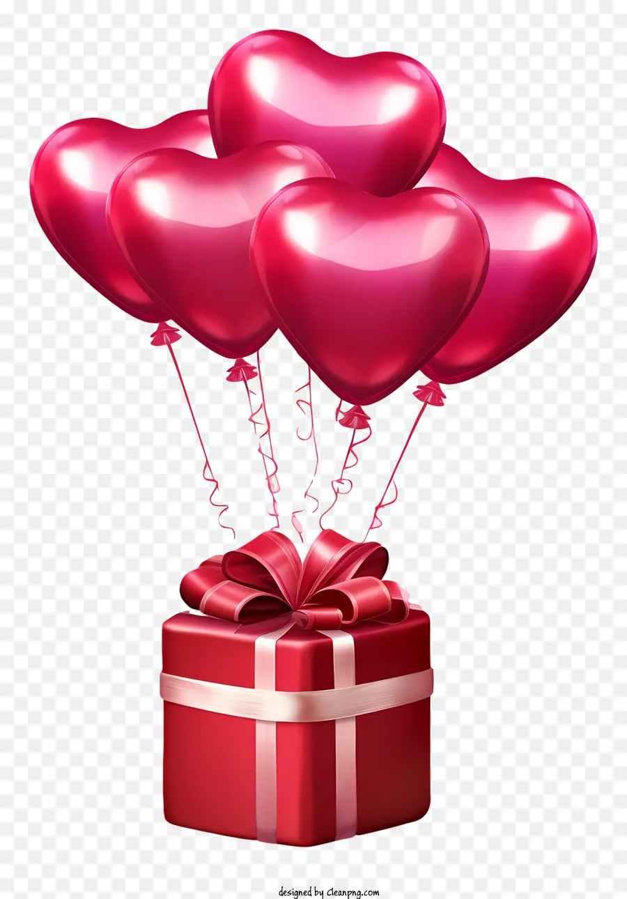 Ballon Cadeau De La Saint Valentin，Heartshaped Ballons PNG