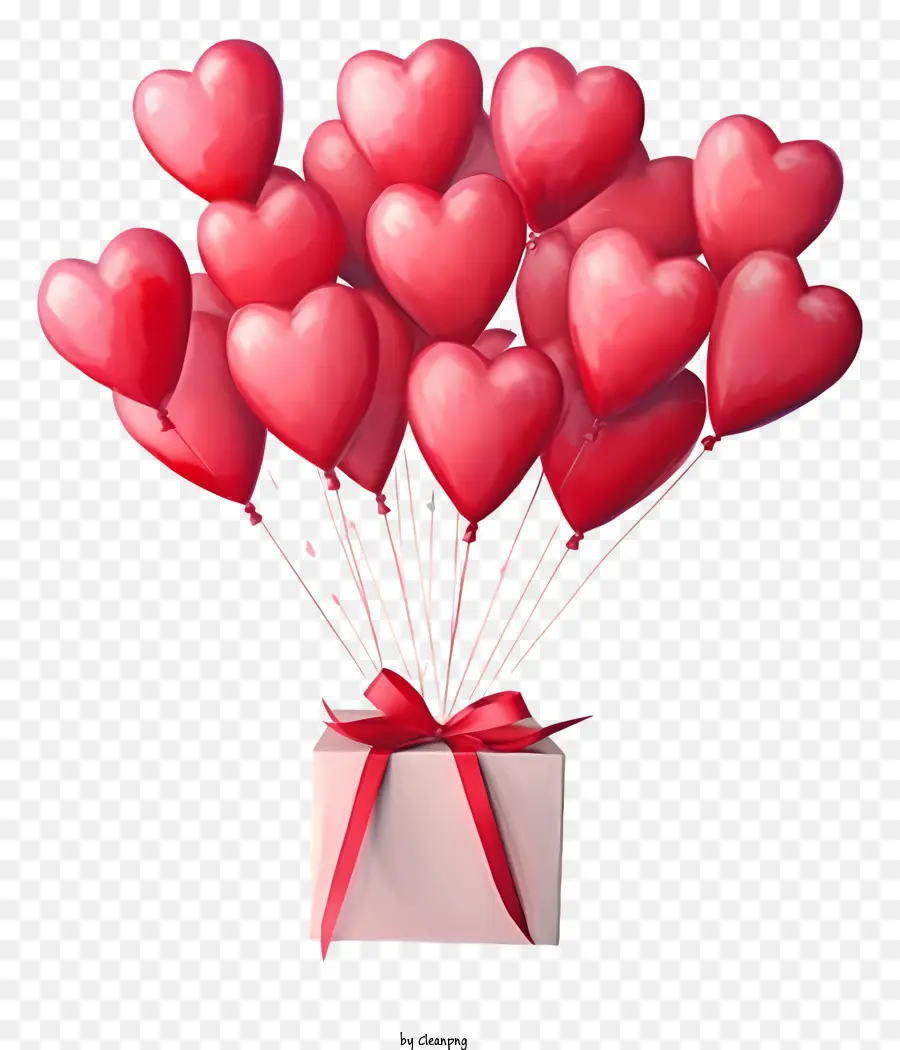 Ballon Cadeau Saint Valentin Aquarelle，Ballons PNG