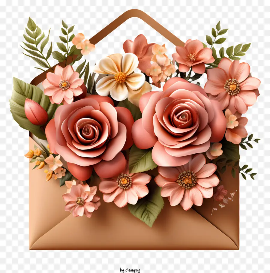 Enveloppe，Enveloppe Florale PNG