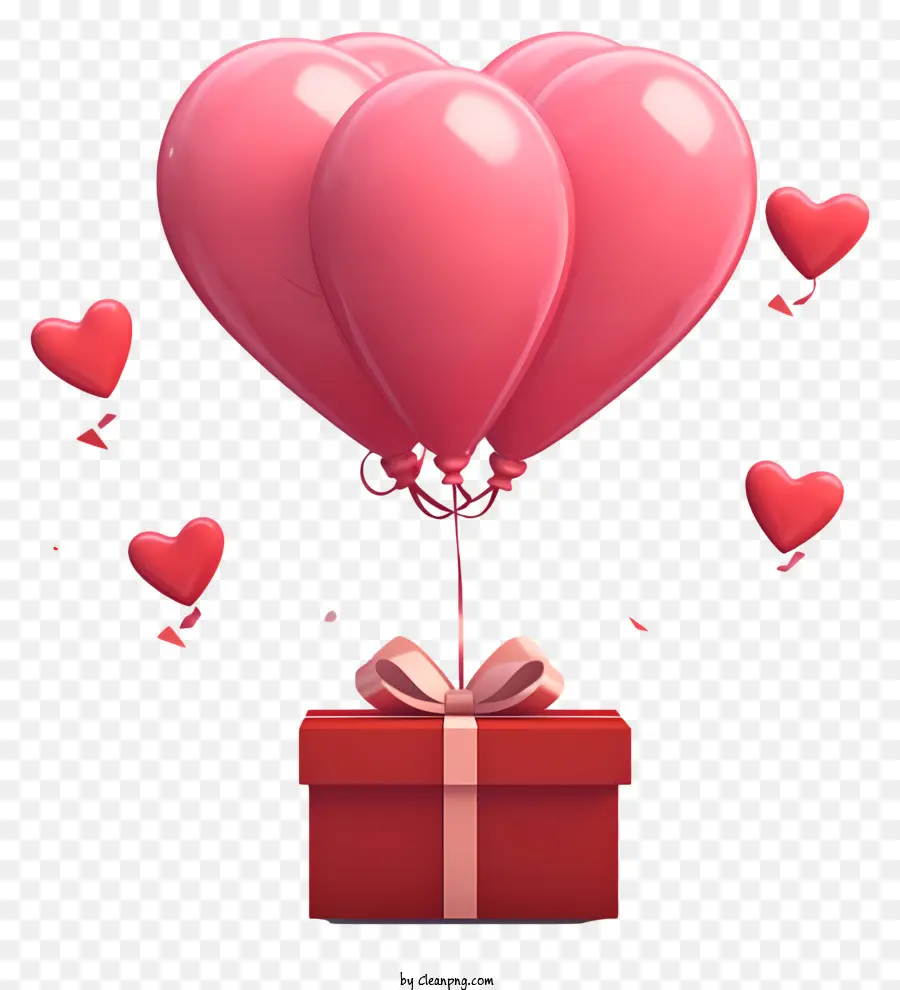 Ballon Cadeau Mignon De La Saint Valentin，Heartshaped Ballon PNG
