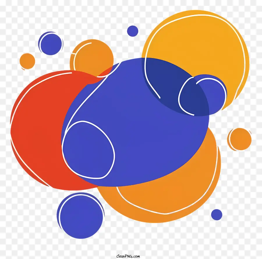 Dessin Animé，Cercles Colorés PNG