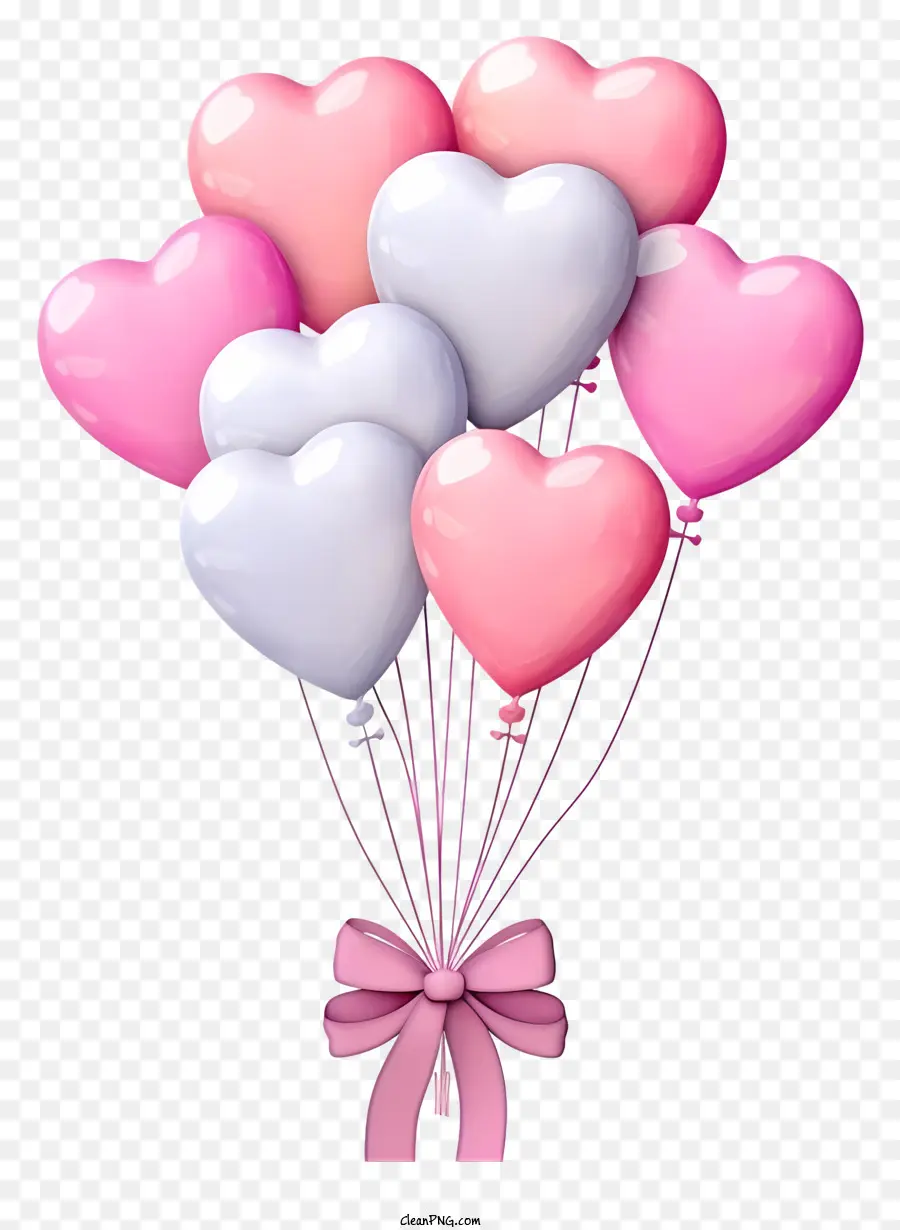 Ballon Cadeau Pastel De La Saint Valentin，Heartshaped Ballons PNG