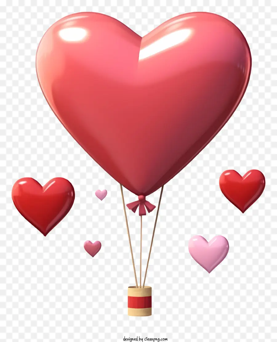 Ballon Cadeau Saint Valentin Style Rétro Tendance，Ballon Coeur PNG