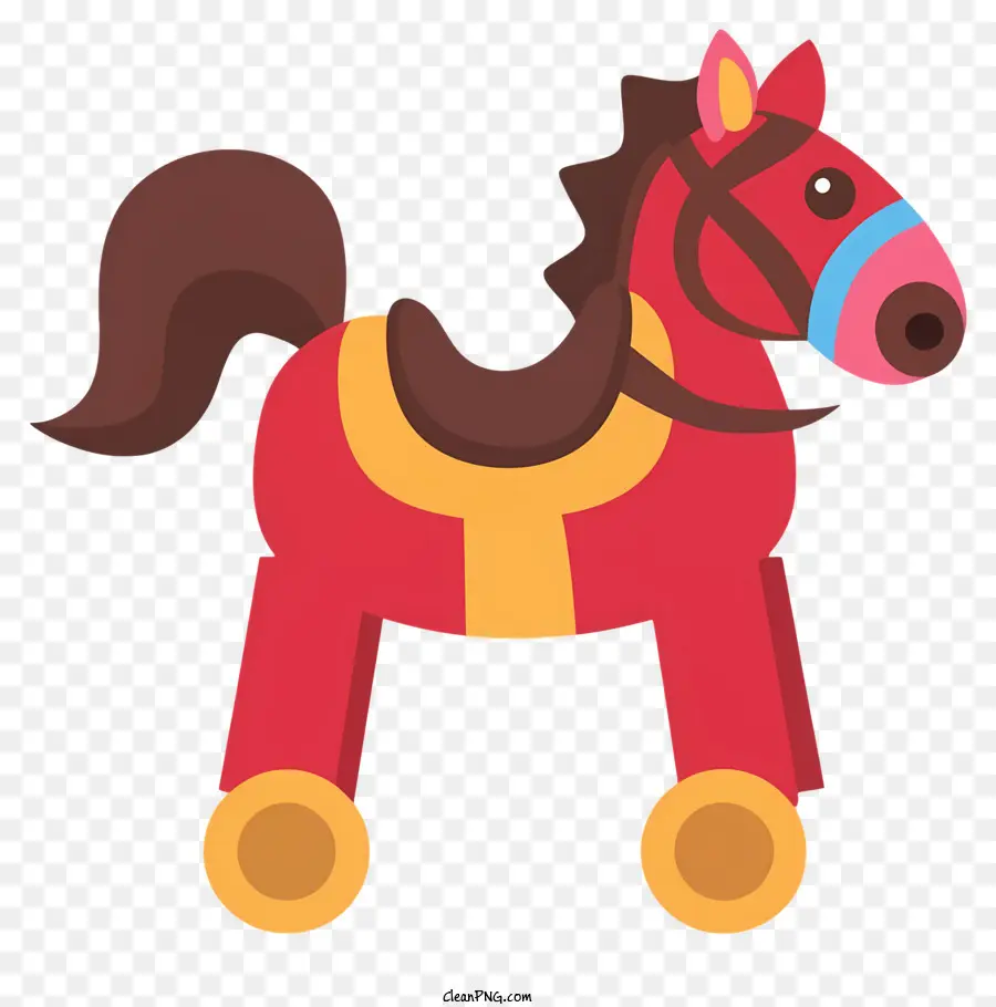 Dessin Animé，Cheval à Bascule PNG