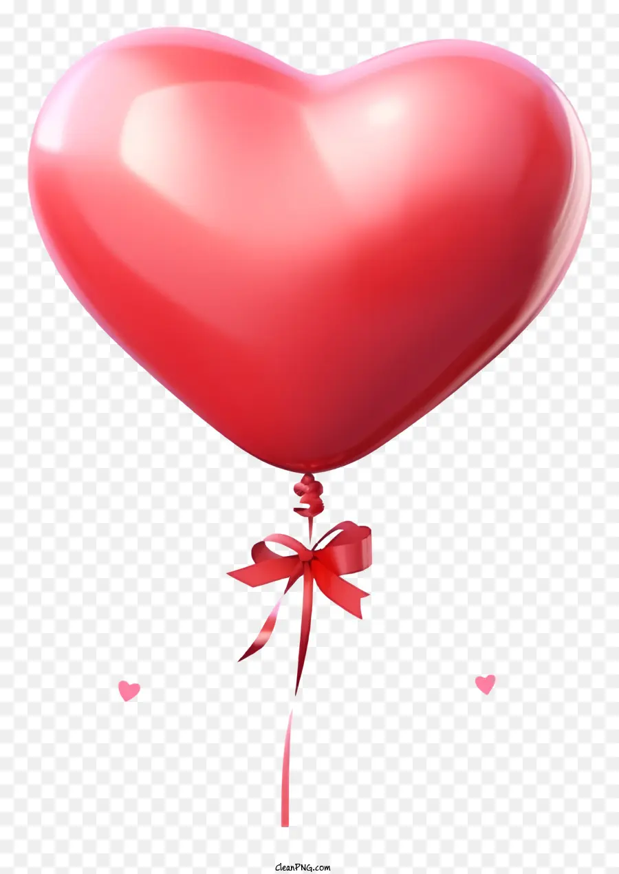 Ballon Cadeau De La Saint Valentin，Ballon Coeur Rouge PNG