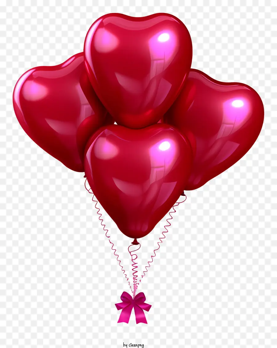 Ballon Cadeau Réaliste Pour La Saint Valentin，Ballon Coeur Rouge PNG