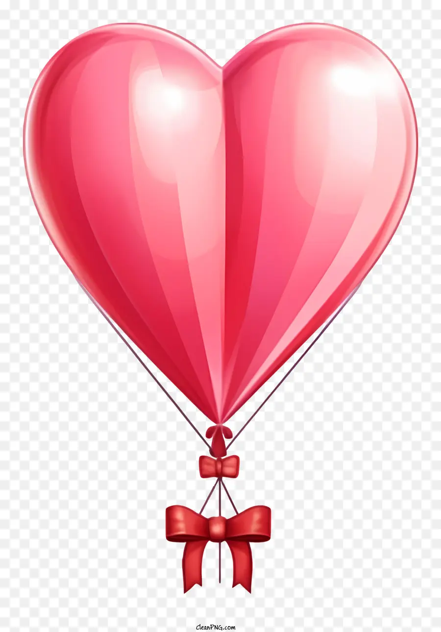Ballon Cadeau De La Saint Valentin Dessiné à La Main，Coeur En Forme De Ballon PNG