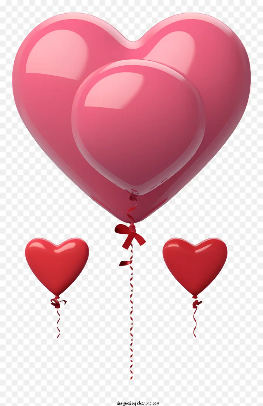 Ballon Cadeau Saint Valentin 3d Réaliste，Ballon En Forme De Coeur PNG