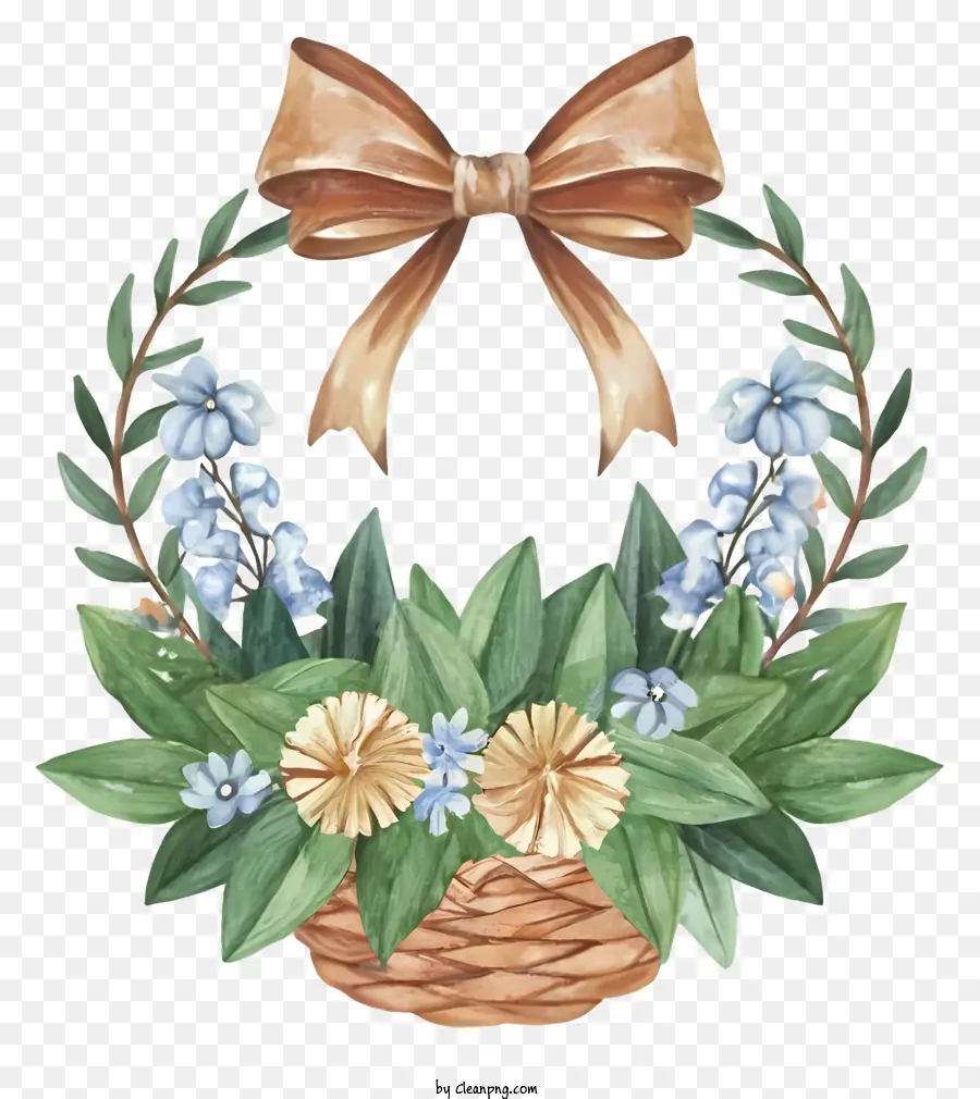 Dessin Animé，Panier De Fleurs PNG