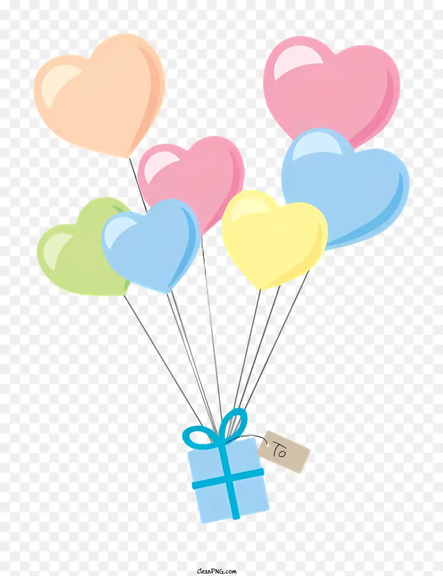 Boîte Cadeau，Ballons PNG