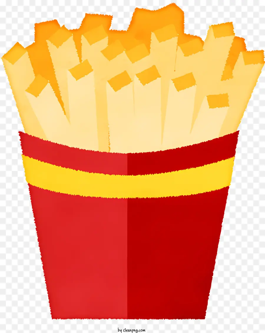 Frites，Coupe Rouge Et Jaune PNG