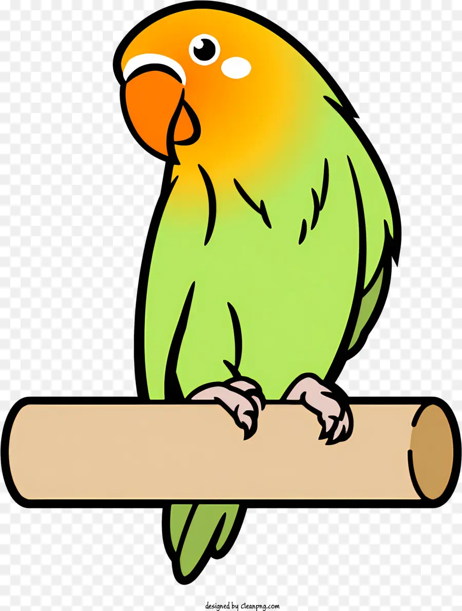 Dessin Animé Parrot，Perche En Bois PNG