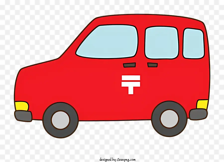 Voiture Rouge，Plaque D'immatriculation Blanche PNG