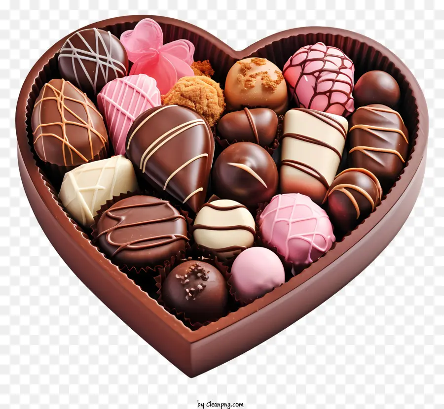 Chocolat，Boîte En Forme De Coeur Au Chocolat PNG