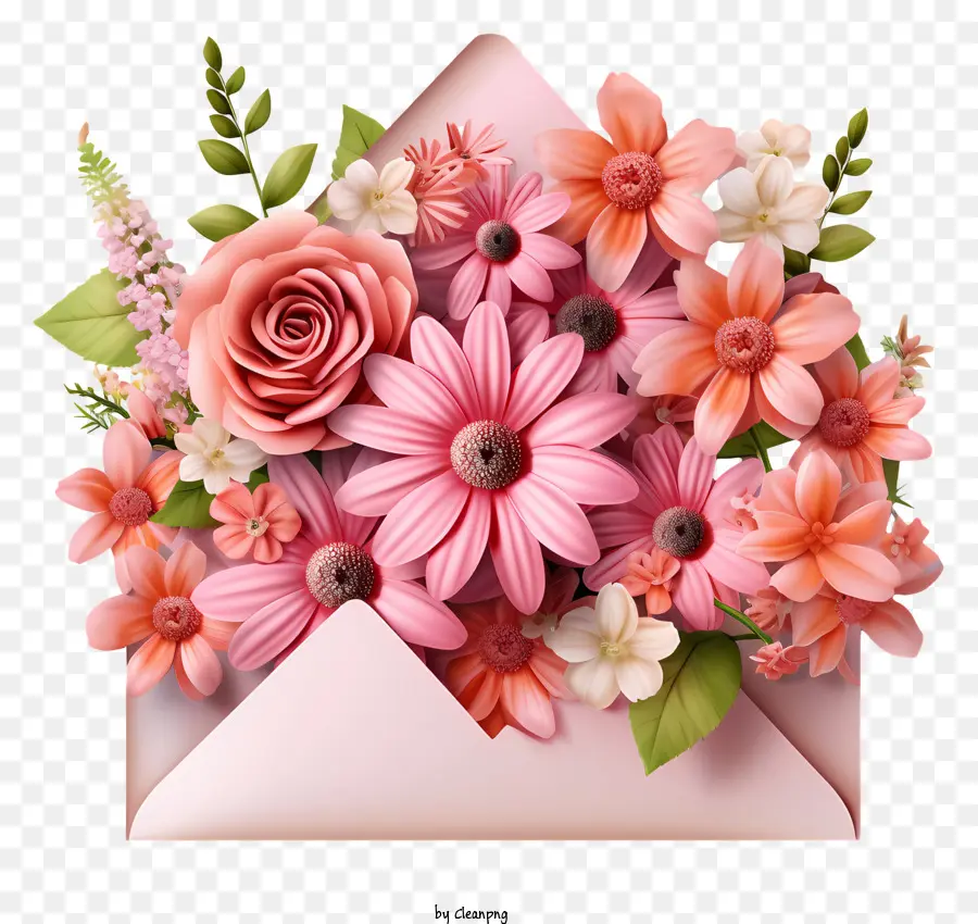 Enveloppe，Enveloppe Rose PNG