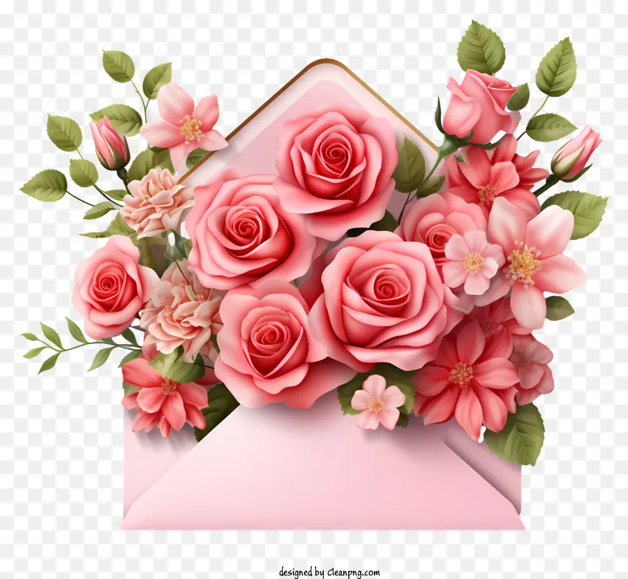 Enveloppe，Enveloppe Rose PNG