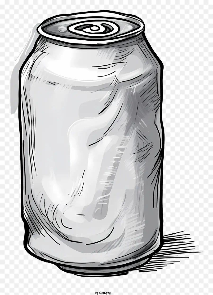 Canette De Bière Croquis，Canette De Soda écrasée PNG