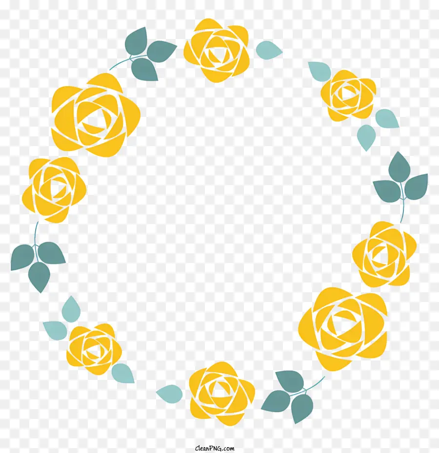 Icône，Couronne De Fleurs Jaunes PNG