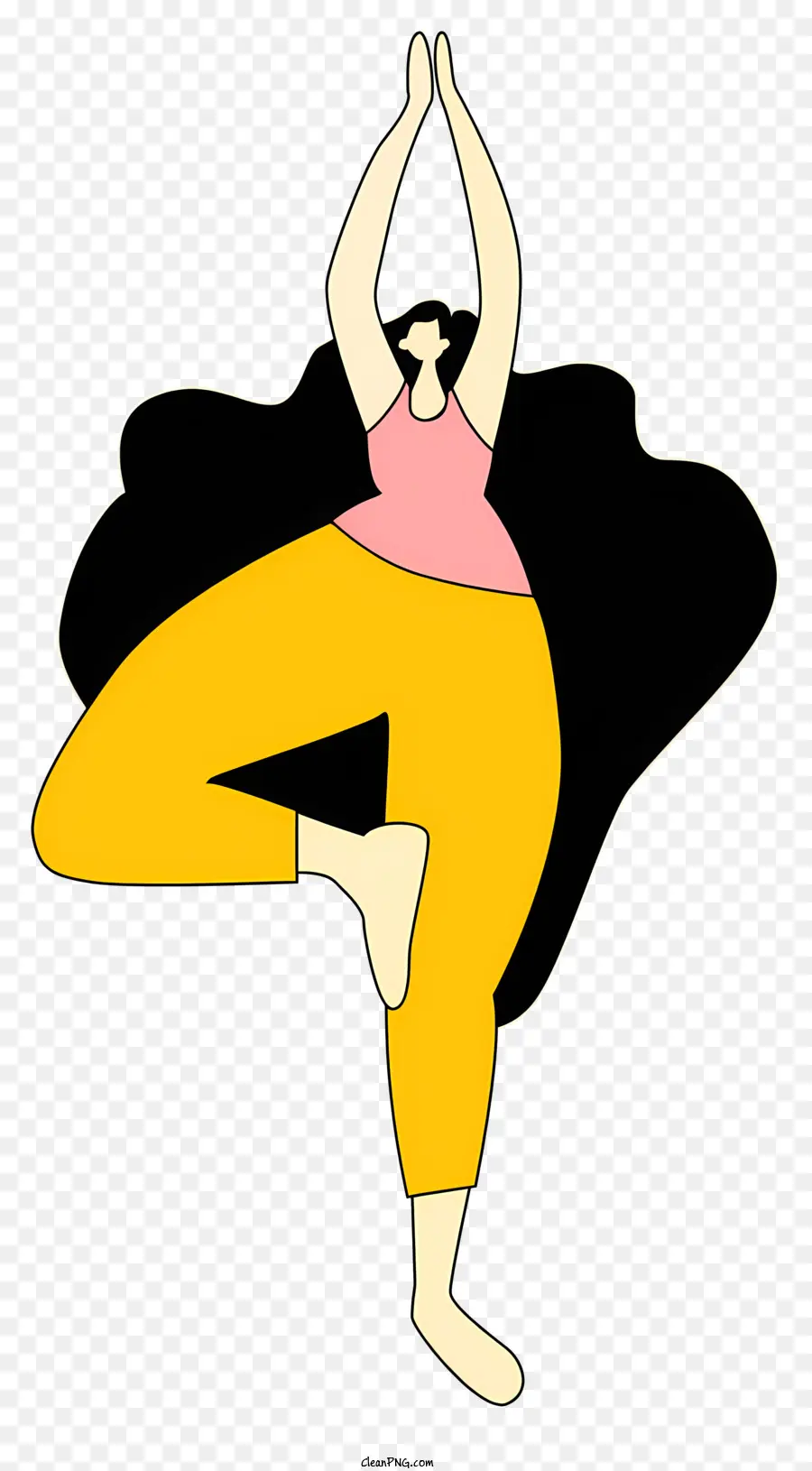 Pose De Yoga，Femme PNG