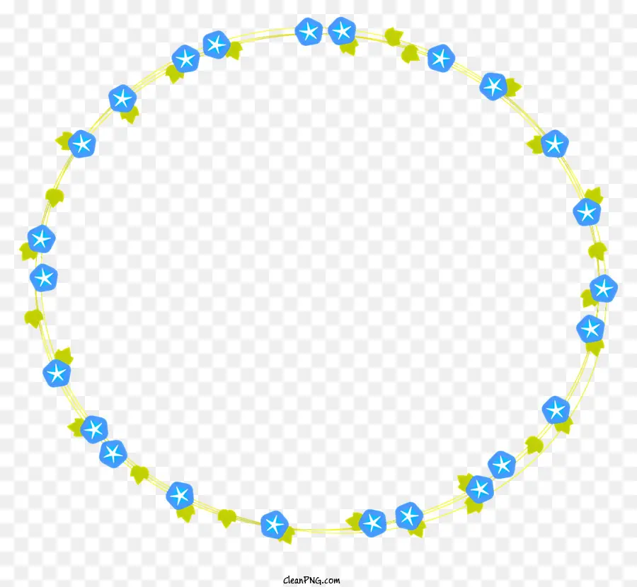 Cercle Image，Fleurs Bleues PNG
