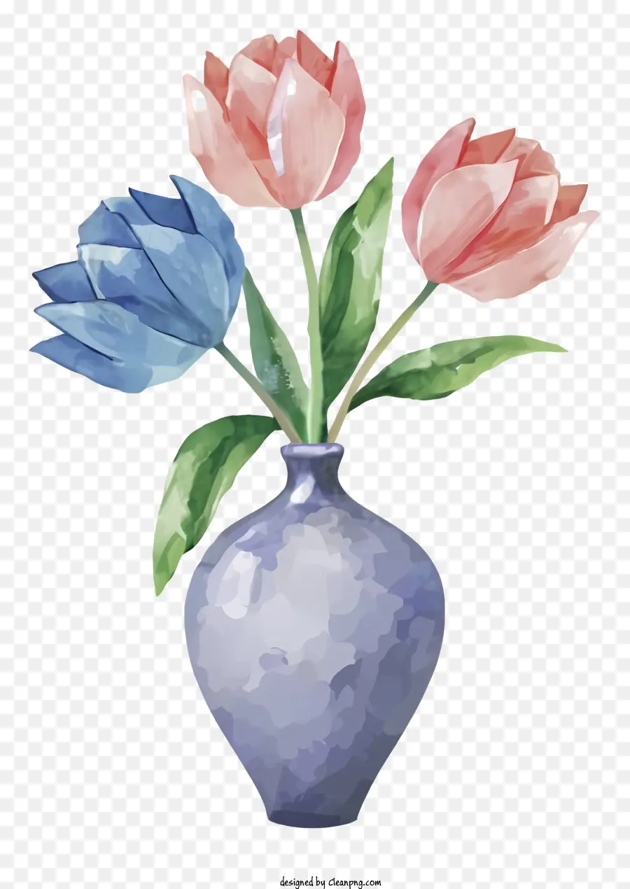 Dessin Animé，Fleurs Dans Un Vase PNG