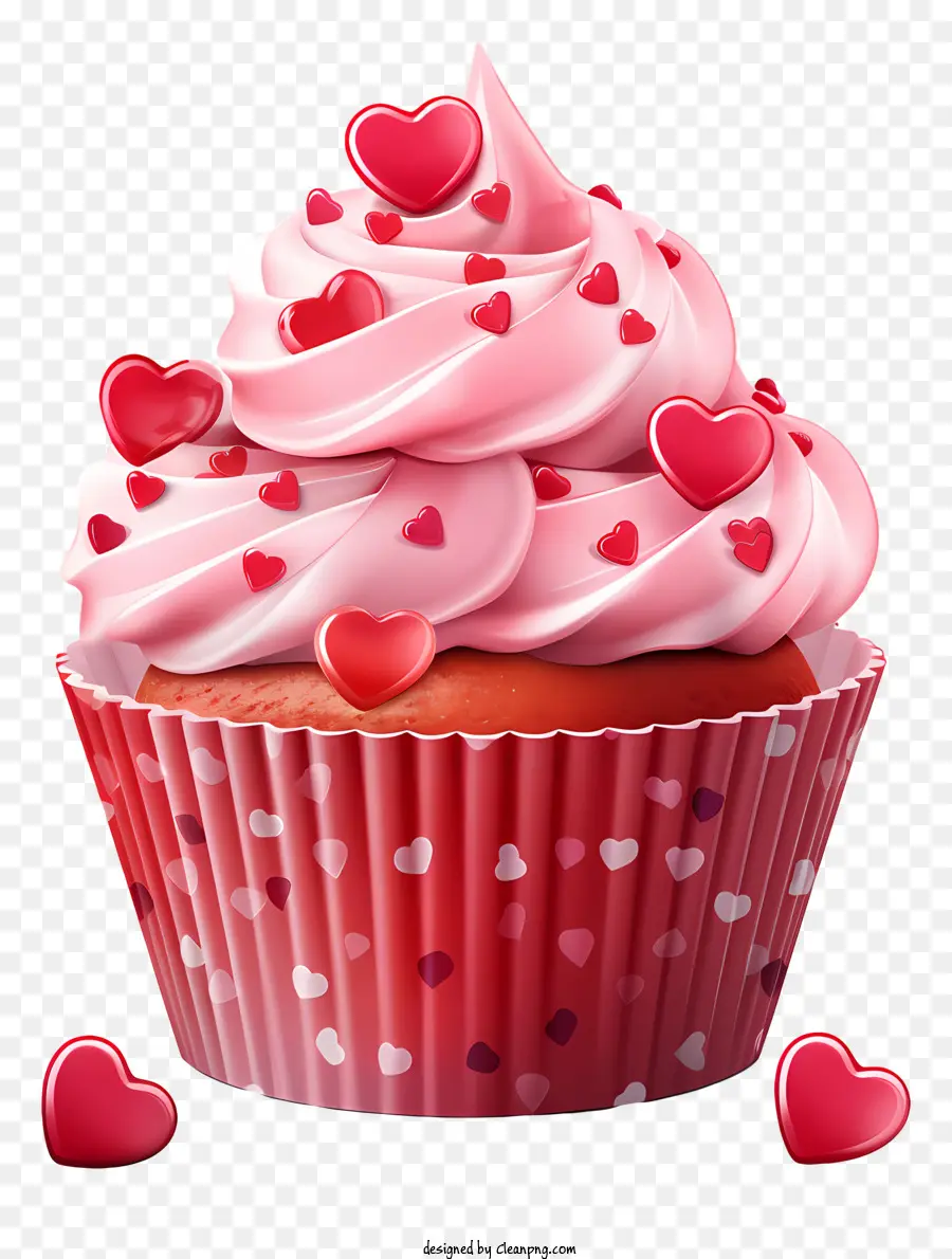Cupcake，Glaçage Rouge PNG