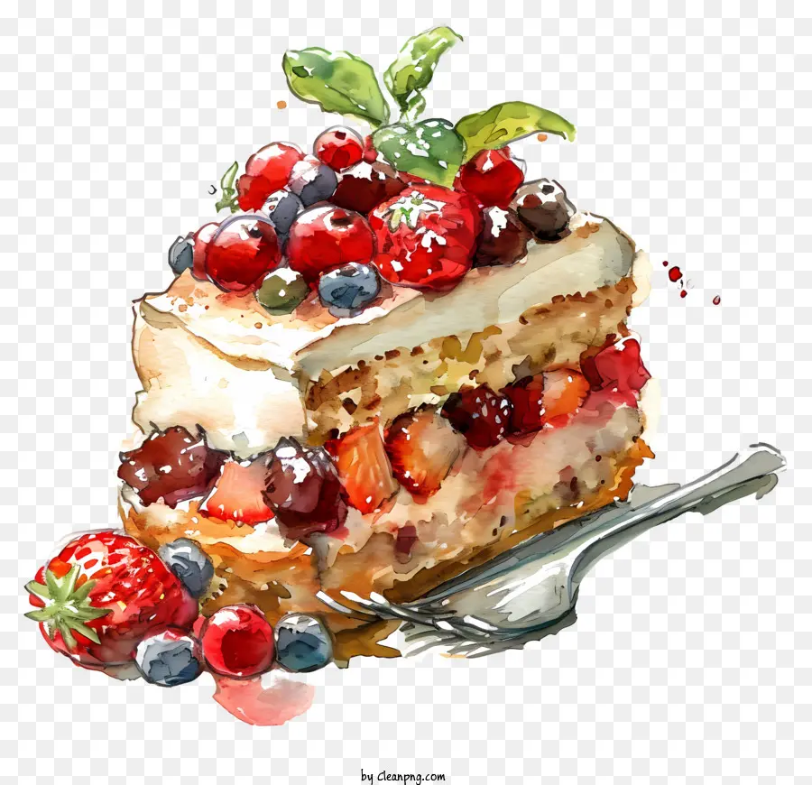 Gâteau De Fruits Secs Mélanger Jour，Peinture à L'aquarelle PNG