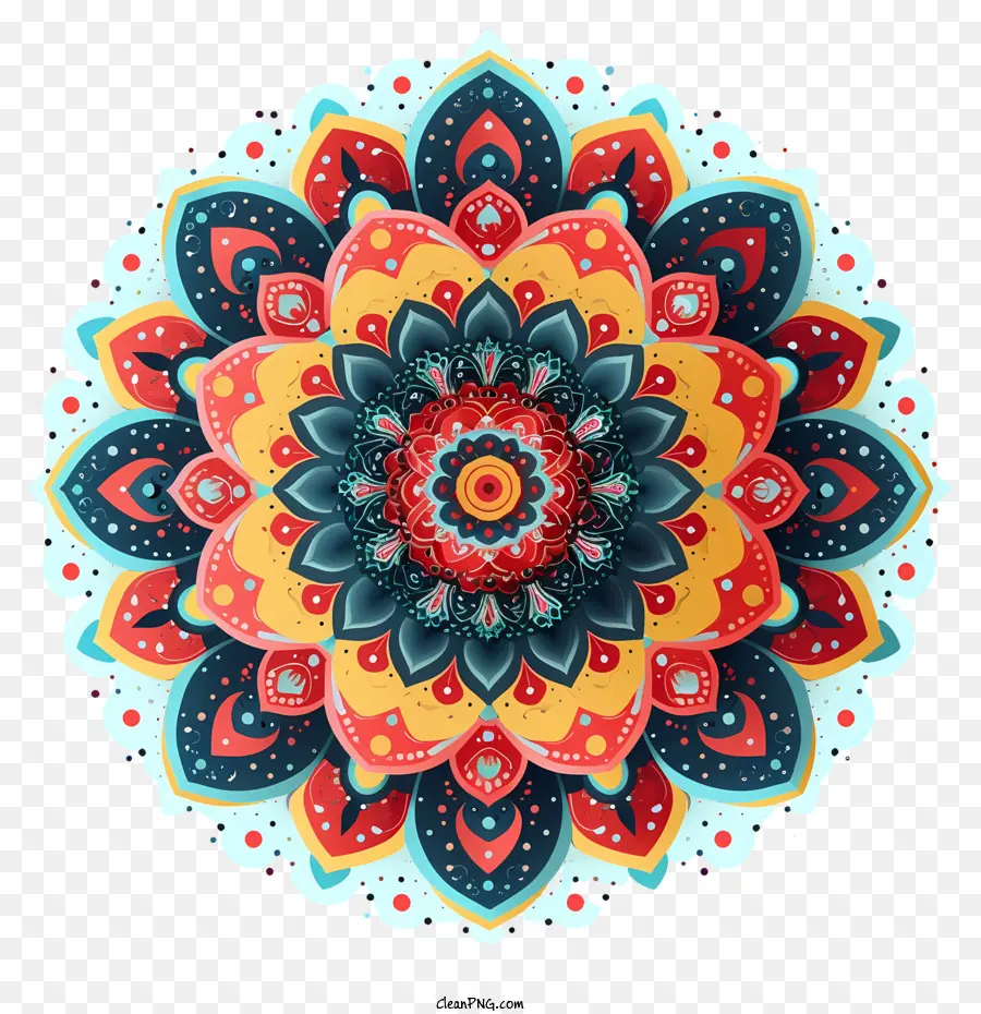 Mandalas，Mandala Coloré PNG