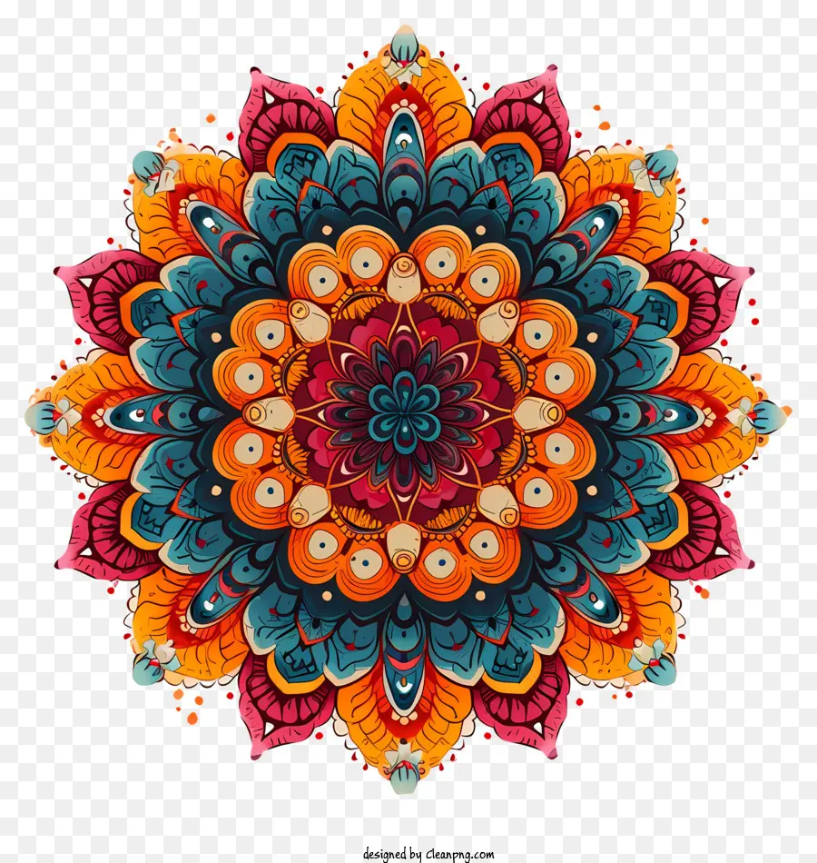 Mandalas，Mandala Coloré PNG