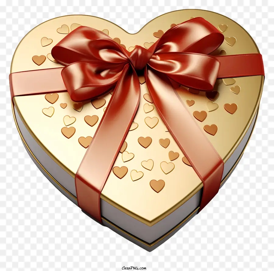 Boîte Cadeau，Chocolats En Forme De Coeur PNG