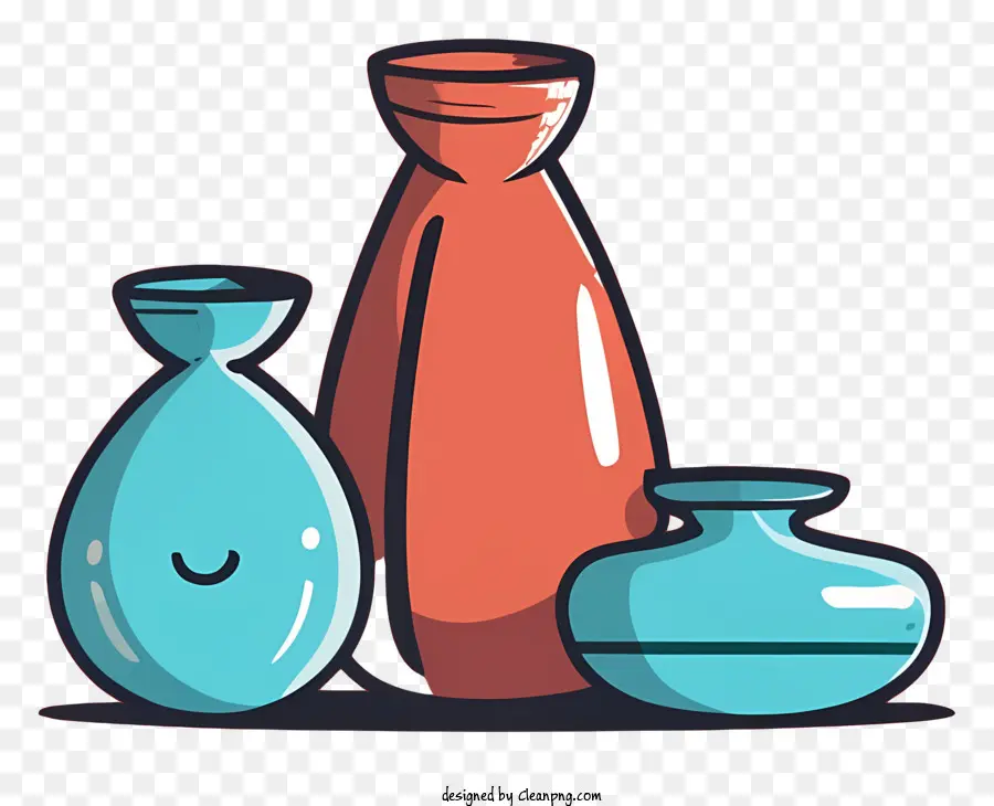Dessin Animé，Vases En Céramique PNG
