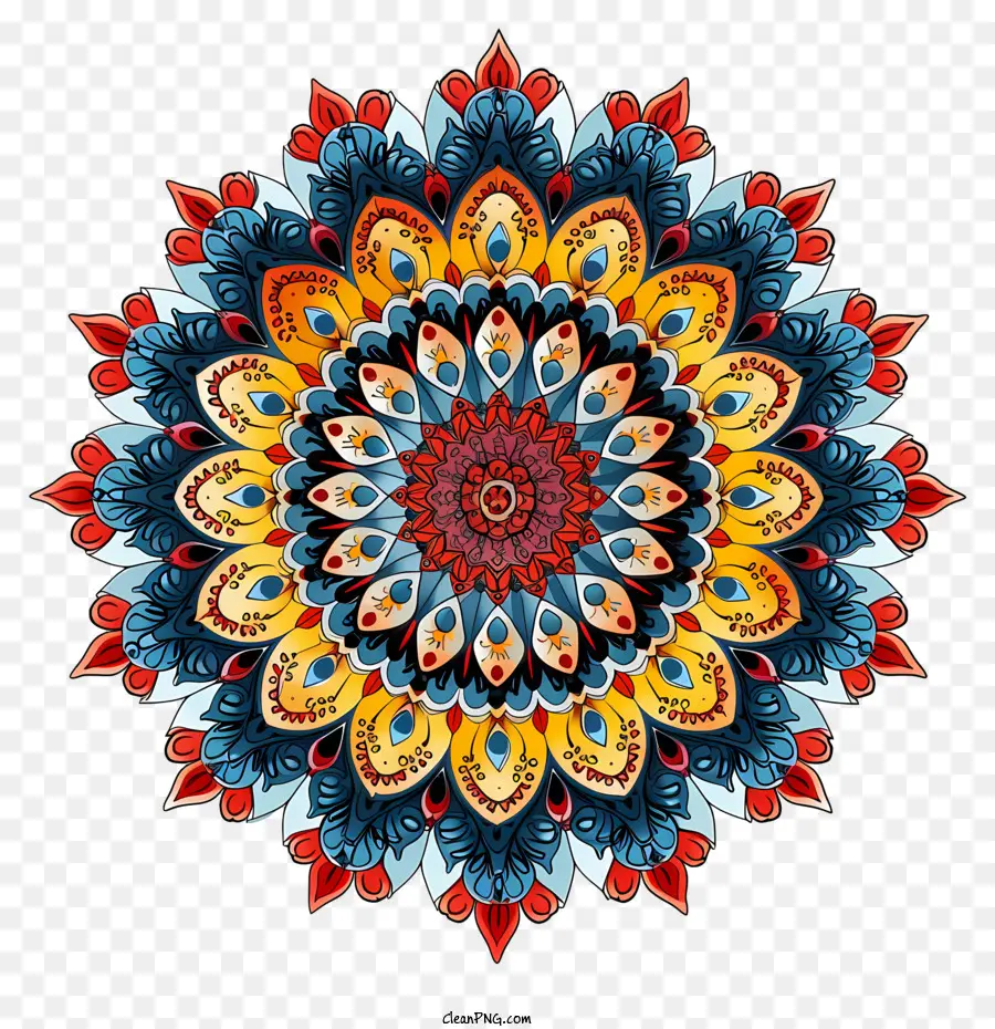 Mandalas，Mandala Coloré PNG